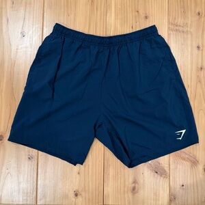 Men's Navy Gym Shark Shorts